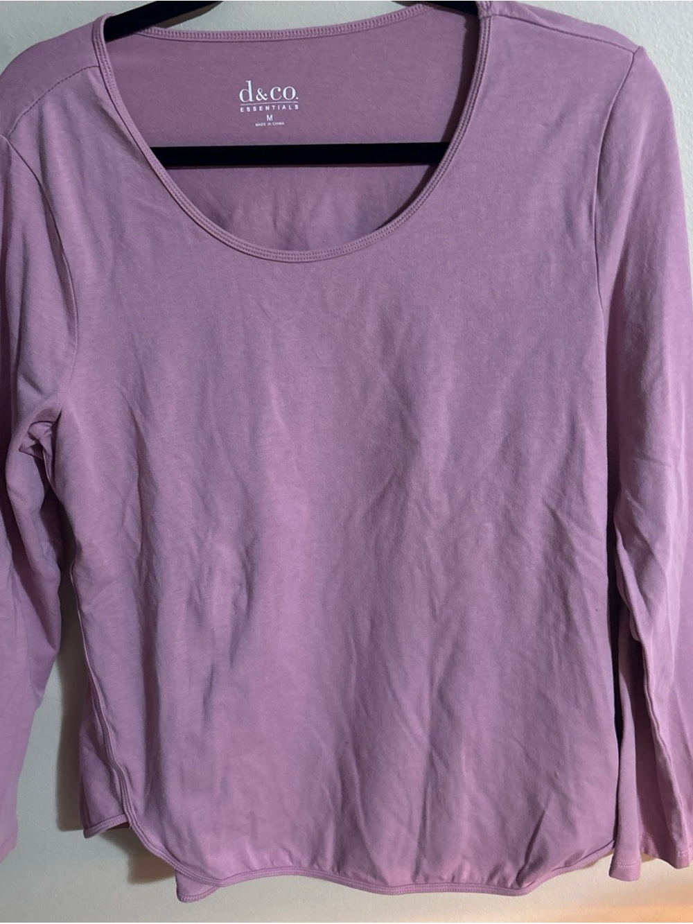 Denim and Co Essentials Long Sleeve Tee Size M